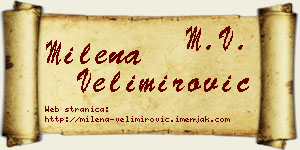 Milena Velimirović vizit kartica